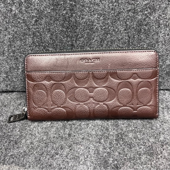 Coach Handbags - Coach Accordion Wallet in Signature Leather F74999 Color- Mahogany
